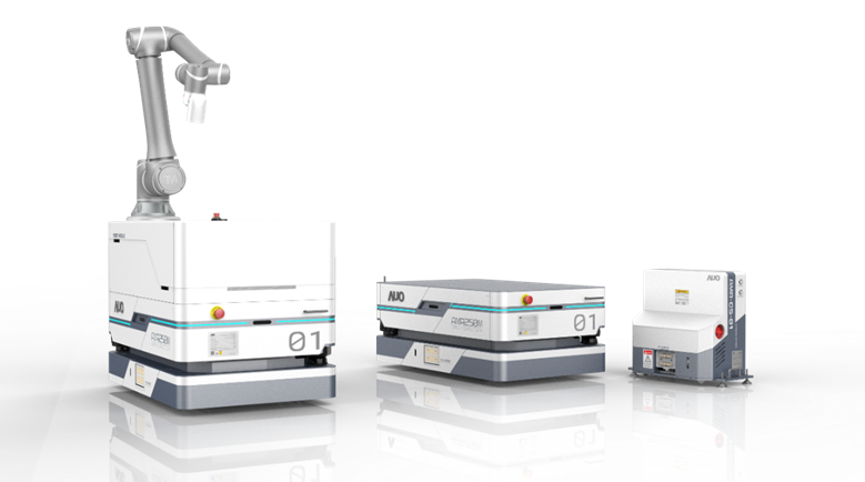 冰球突破數位開發的自主式移動機器人（AMR250M），搭配全向輪並結合AI演算法、2D LiDAR、3D攝影機等技術，協助客戶實現產線全自動化